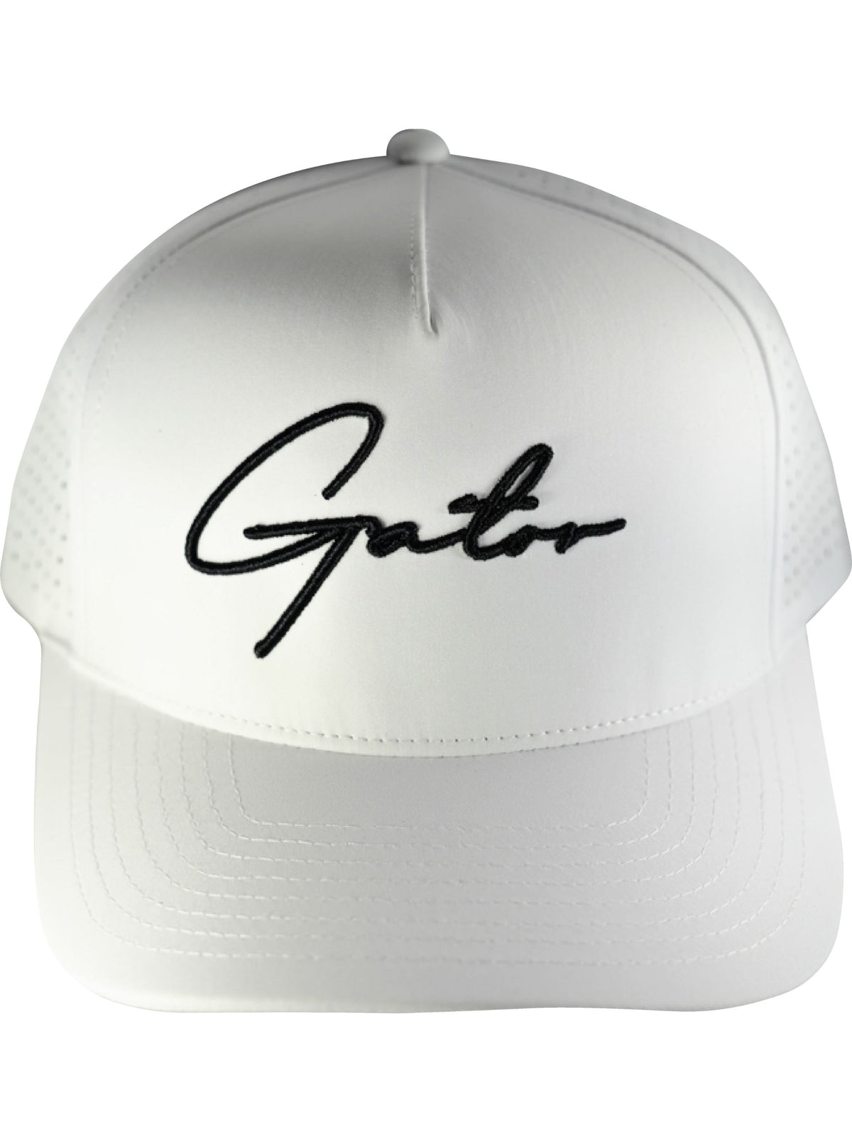 Snapback Gator Hat - White/Black Snapback Hats Gator Golf Brand 