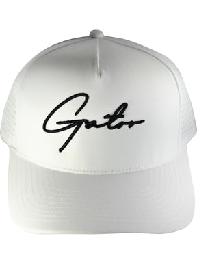 Snapback Gator Hat - White/Black Snapback Hats Gator Golf Brand 