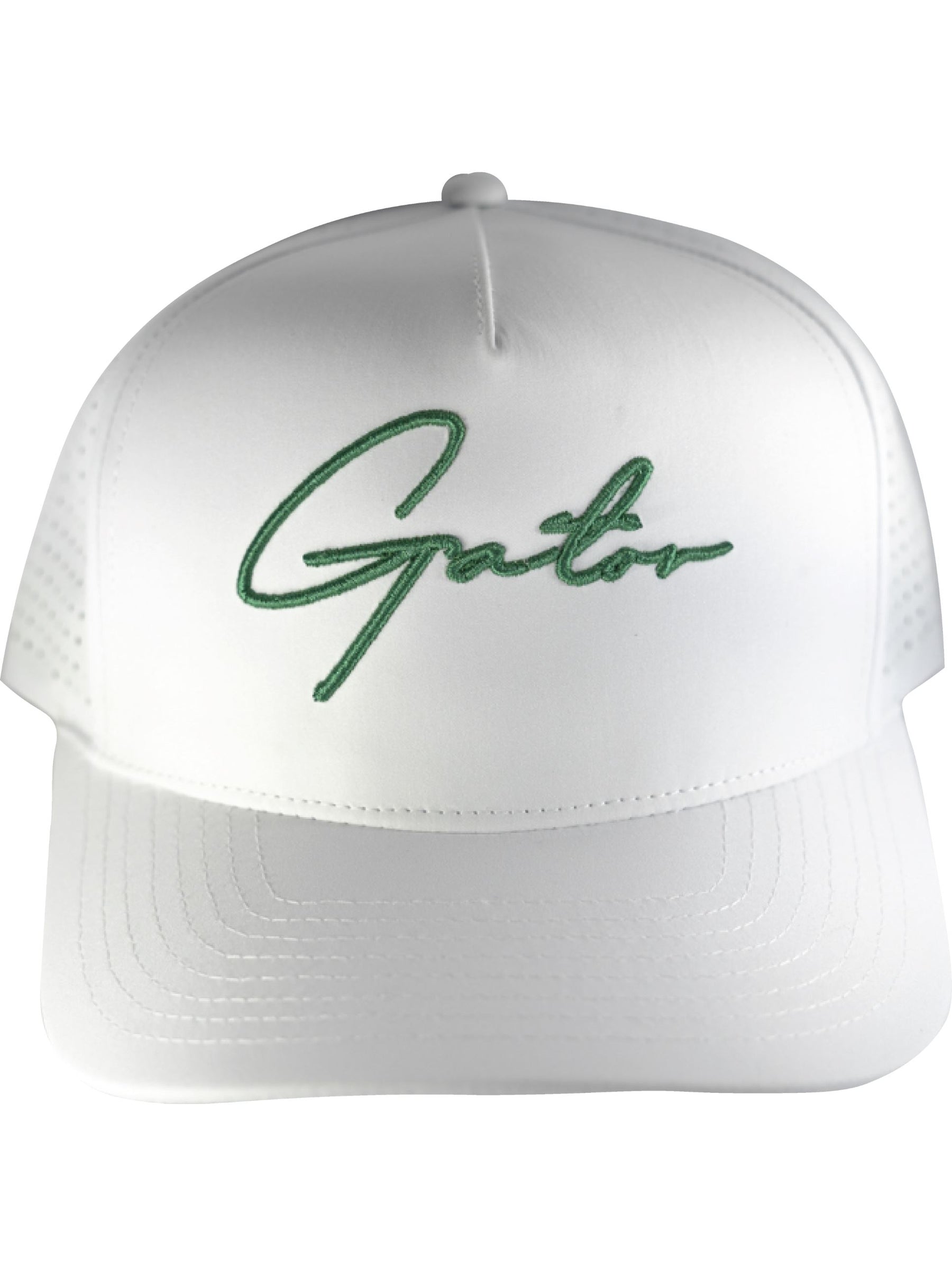 Snapback Gator Hat - White/Green Snapback Hats Gator Golf Brand 